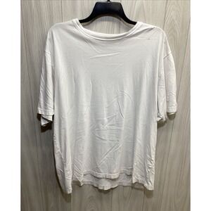 FALLS CREEK Women's (Size XXL) Short Sleeve Round‎ Neck T-Shirt Cotton White 17C